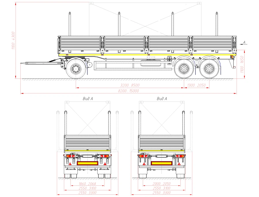 Cargo Trailer 843432 with Load Space and Container Locks