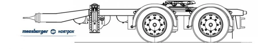 مقطورة ثنائية المحاور مع قاعدة دعم ZS-224