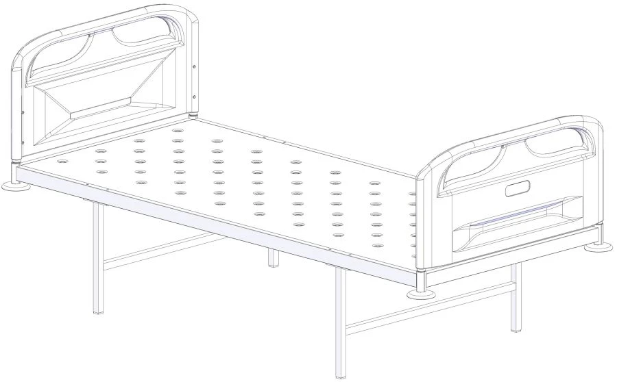 Hospital Bed with Single Mattress, Model MSK-4106M