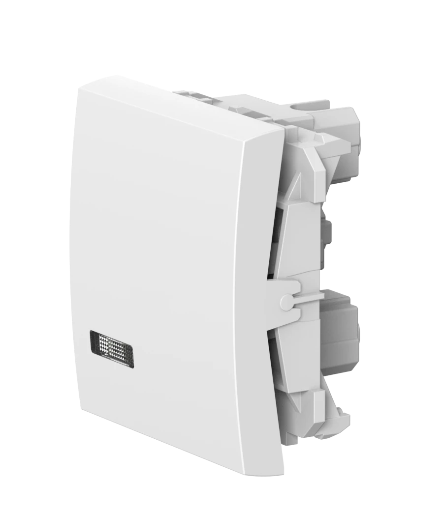 CADUCEUS ALING MODE One-Gang Cross Switch with Indicator 10AX 250V White