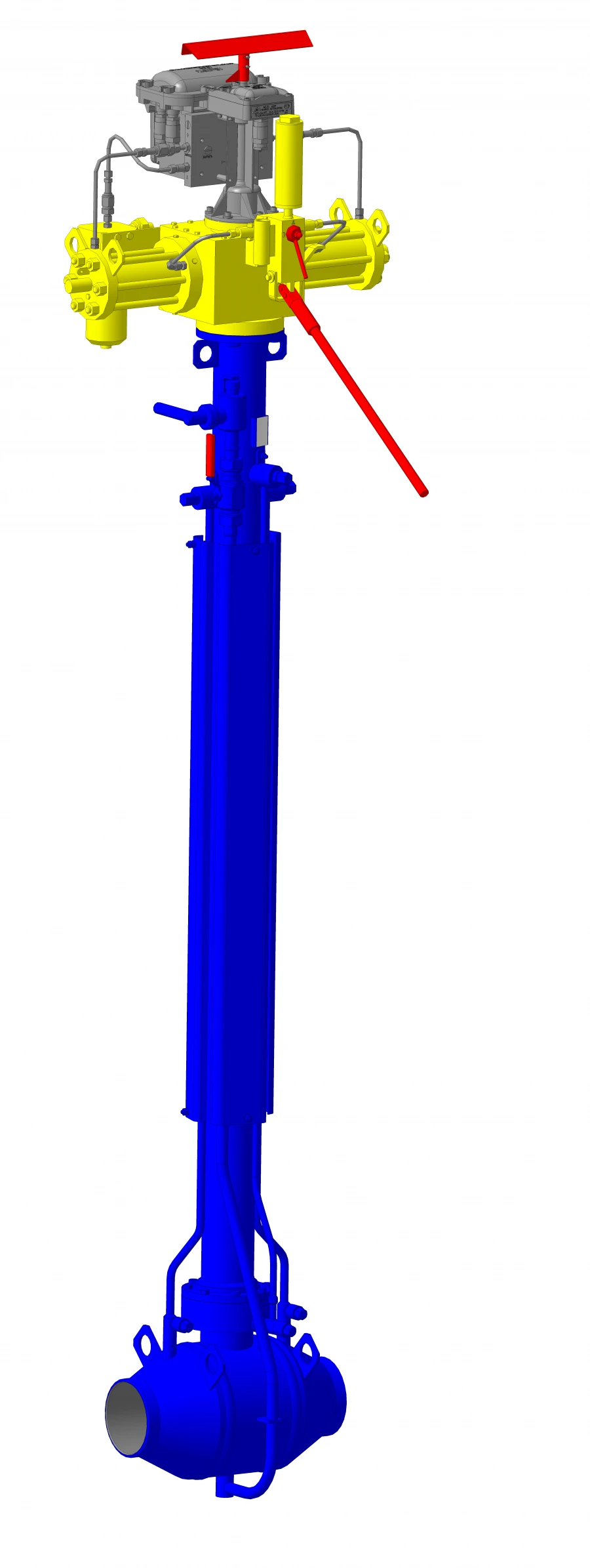 Underground Ball Valve DN150 PN16 with Pneumatic-Hydraulic Actuator