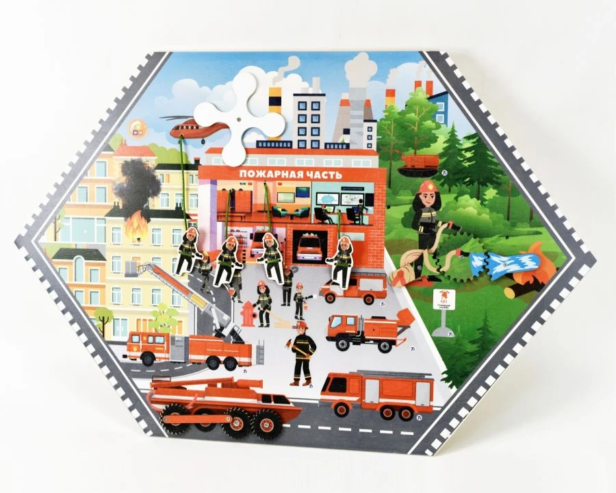 Educational Firefighter Busy Board Wall Panel - Firefighter Series