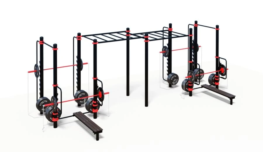 Outdoor Workout Complex with Bars and Monkey Bars - WORKOUT-FIT - 01