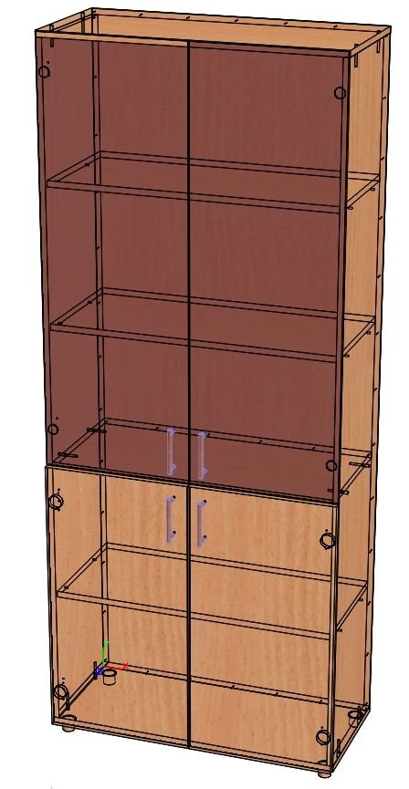 Paper Cabinet with Glass Doors ST-1.2