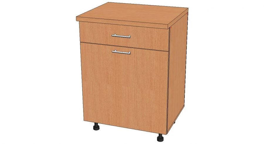 Kitchen Table with Drawer and Door - Model STY-1