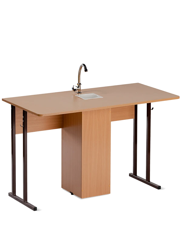 Standard Two-Seat Student Table for Chemistry Lab, Type 1