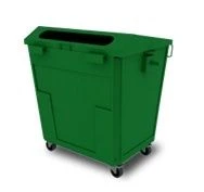 Mobile metal container for solid municipal (household) waste solid (blind). For separate (selective)