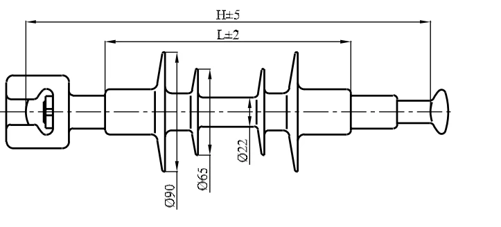 عازل تعليق خطي مع غلاف مركب من السيليكون LК 70/10-I-3