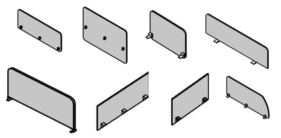 Laminated Chipboard Screen for Office Furniture