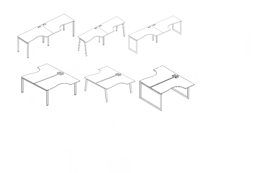 Ergonomic Workstation Desktop Classic A4 Furniture Set