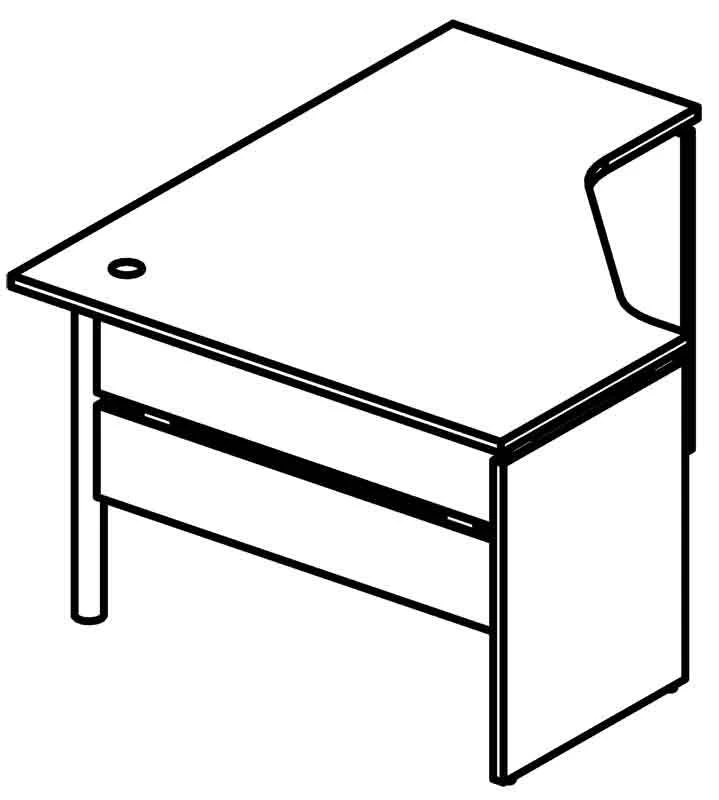 Ergonomic Desk 8028 Right/Left, Galant Series