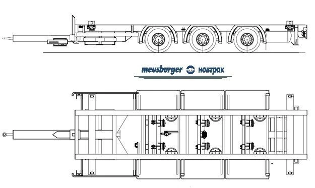 Tri-Axle Container Transport Trailer ZW-333