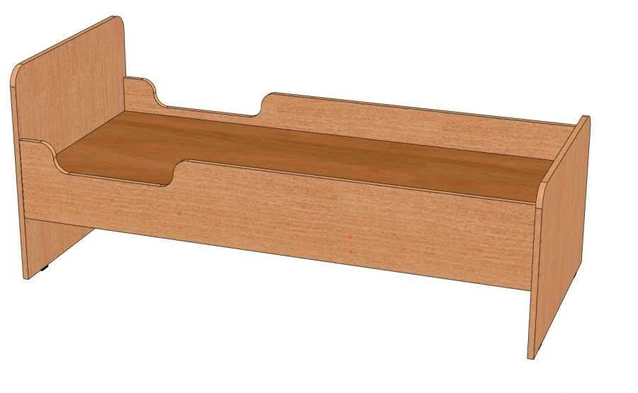 سرير مفرد مع حواجز أمان - كود: KD-1