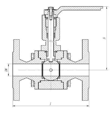 Flanged Ball Valve KSHK DN 10-200 PN 1.6-10 MPa