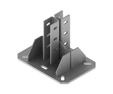 تراس مفصلي مزدوج من BSUS 5D، 190x200x270 مم، فولاذ مقاوم للصدأ 8 مم