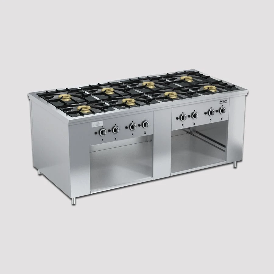 Professional Gas Stove for Cooking, Model PRG-IIA-8 "Maxi