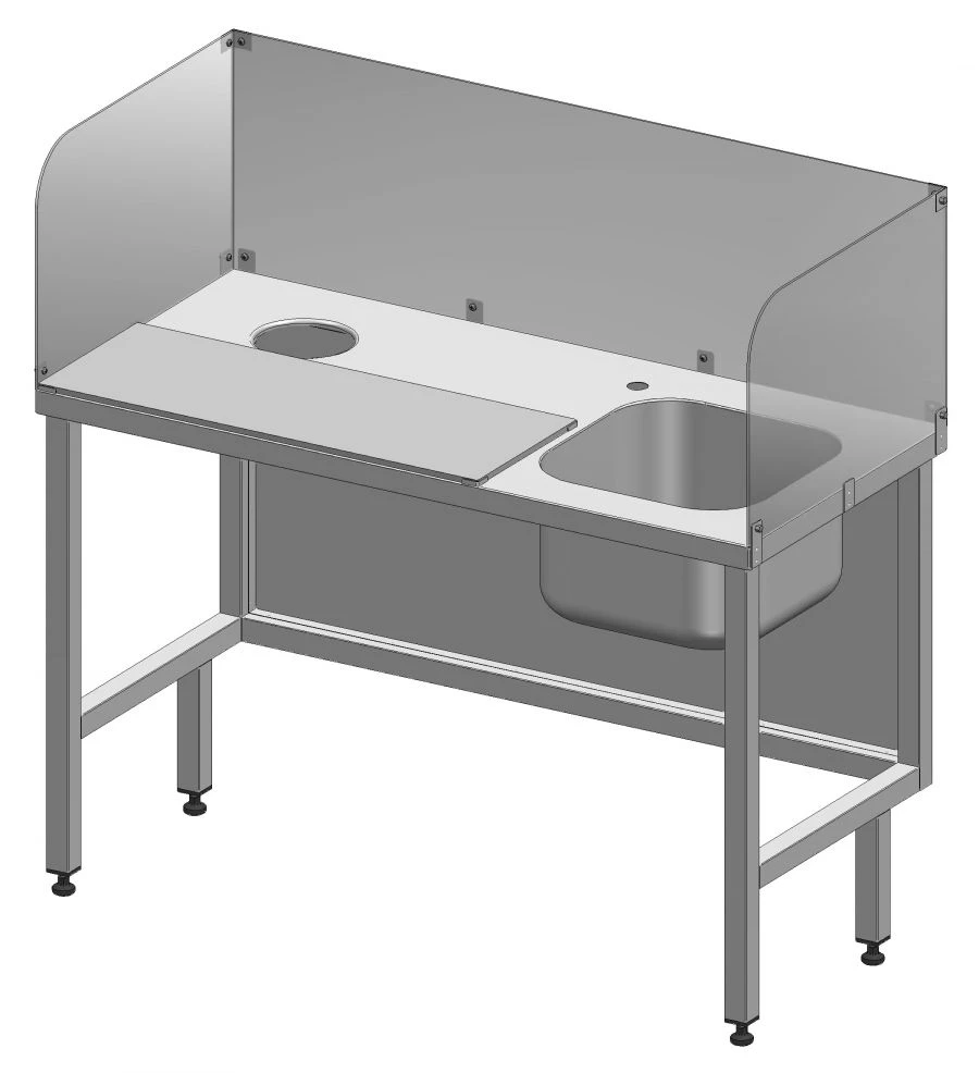 Fish Cleaning Table - Stainless Steel Model