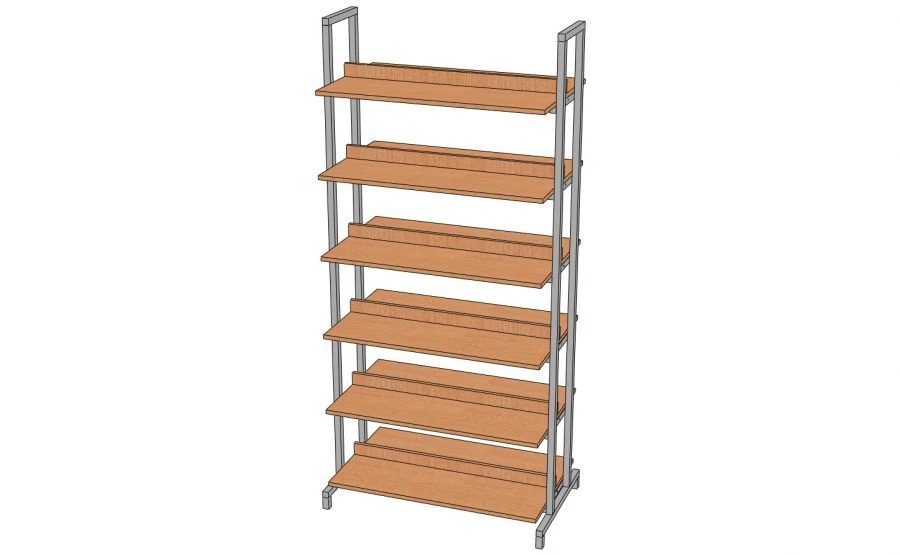Double-Sided Library Shelf, Model SB-2
