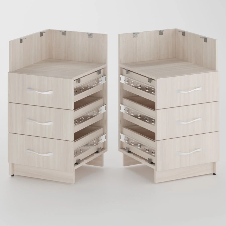 خزانة مدمجة في المكتب مع 3 أدراج وفتحة واحدة