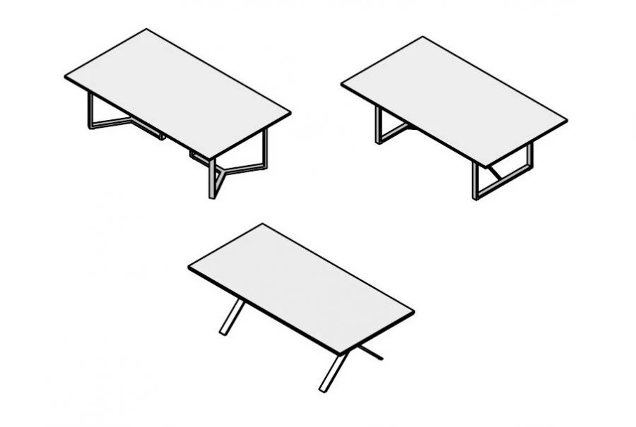 Metal Frame Conference Table for Office Meetings