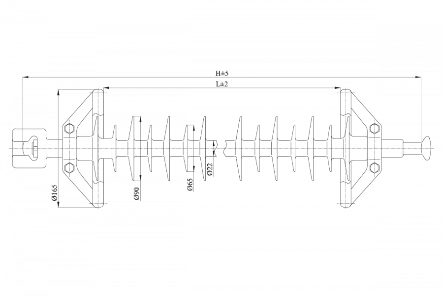 Linear Suspension Insulator with Protective Silicone Shell LК 70/220-I-4 GP