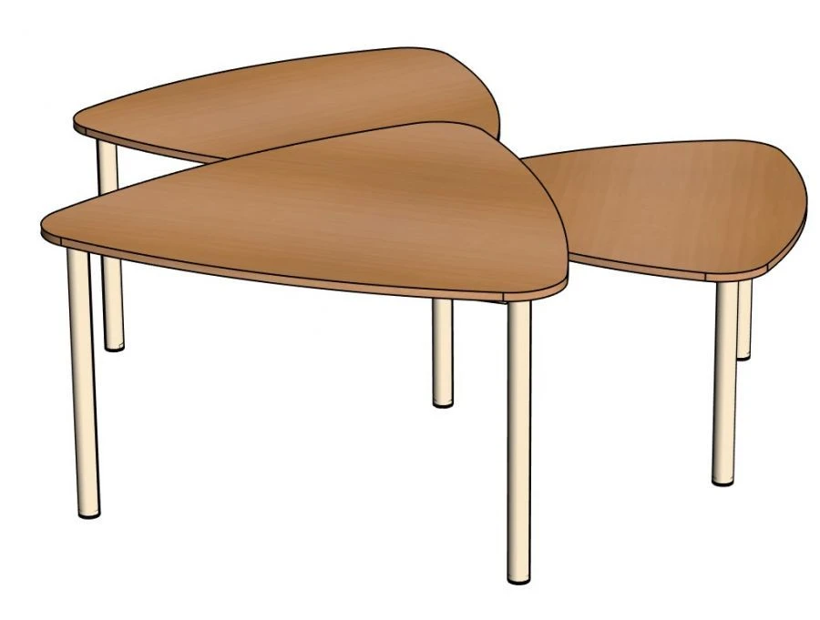 طاولة مثلثية على إطار معدني للأنشطة في رياض الأطفال - SD38