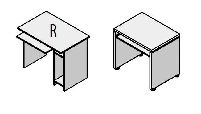 مكتب كمبيوتر مكتبي - سلسلة إطار خشبي