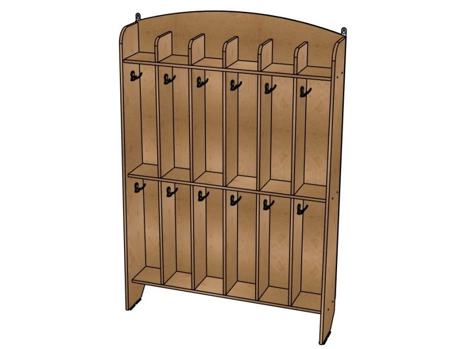 رف المناشف رقم 2 "مويودودير"، خشب رقائقي، 12 حجرة/ش د 51