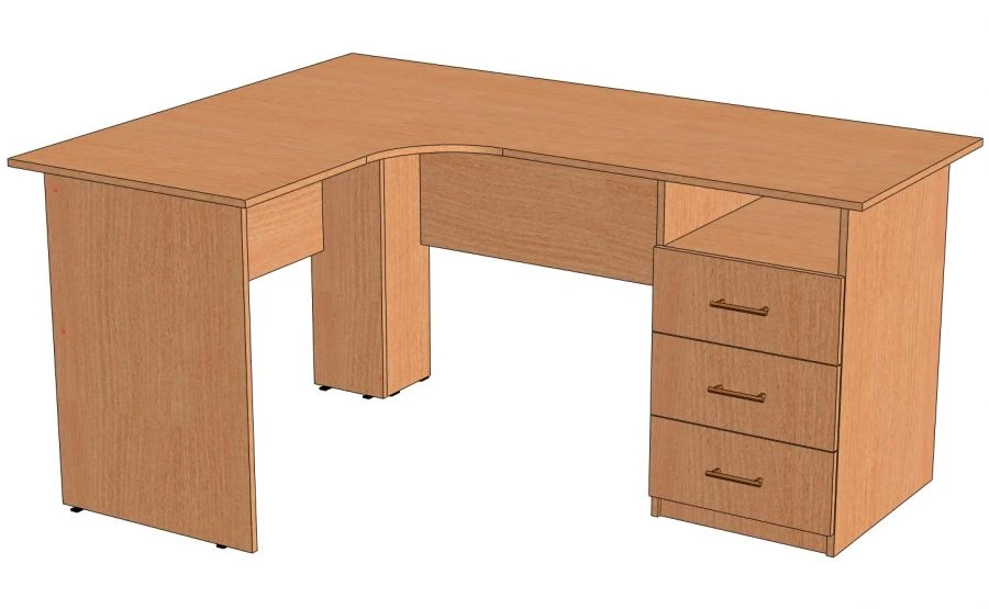 Corner Writing Desk with One Cabinet - Model SPU-1