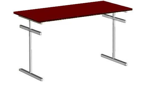 Dining Table with Metal Frame and Plastic Top