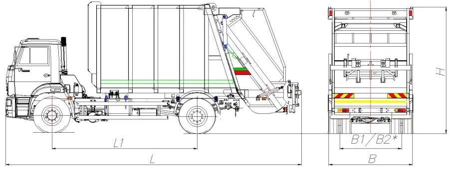 Rear-Loading Garbage Truck MК-4549-06