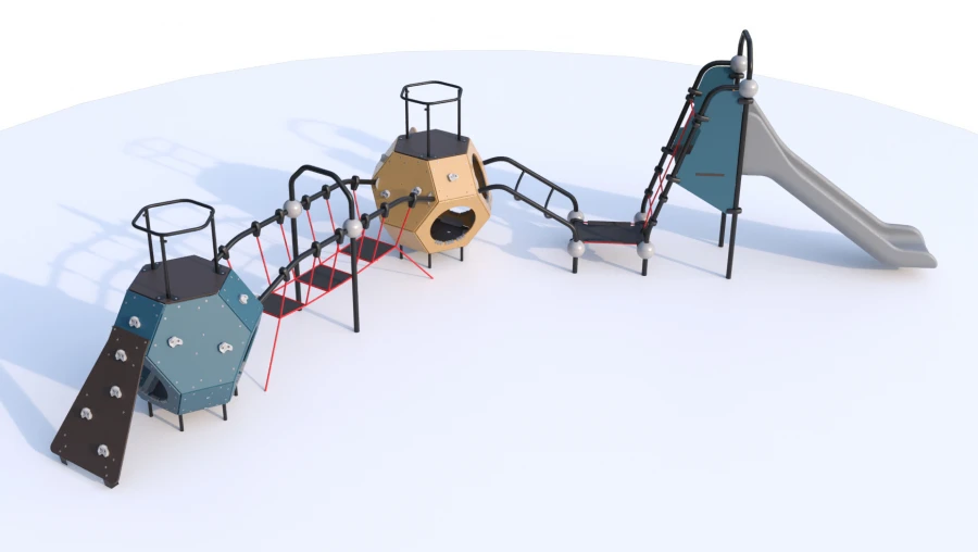 مجمع ألعاب الأطفال للتطوير البدني والألعاب الموضوعية 115.88.00