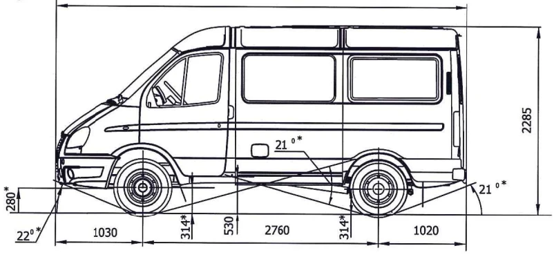 2-Axle Chassis for All-Wheel Drive Cargo Truck, Modification 27527