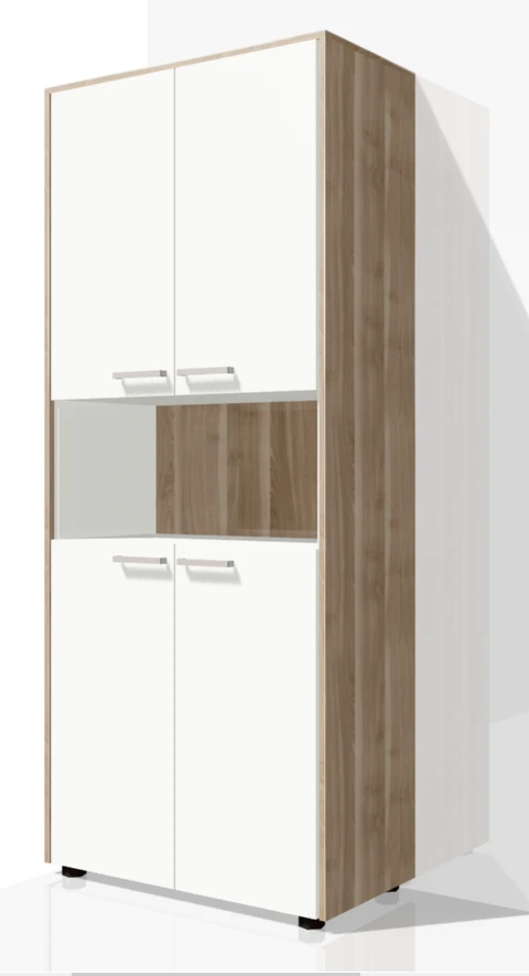 Wide Office Cabinet with Low Doors, Model MШШН 02