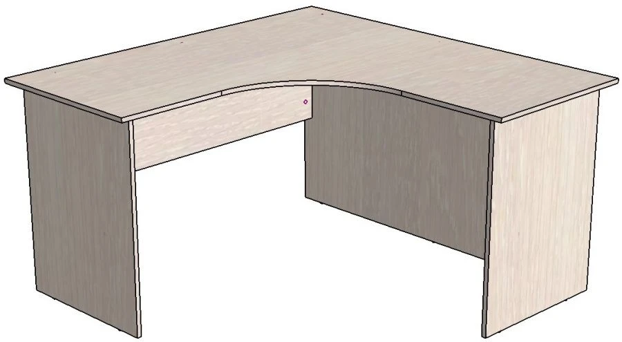 Corner Computer Desk 1600x1300x750mm 16mm MDF Oak