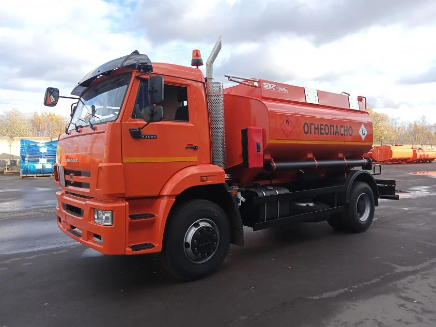 Light Oil Transport Tank Truck AC-10.5 TK142010 (Modification 4693V5) on KAMAZ Chassis