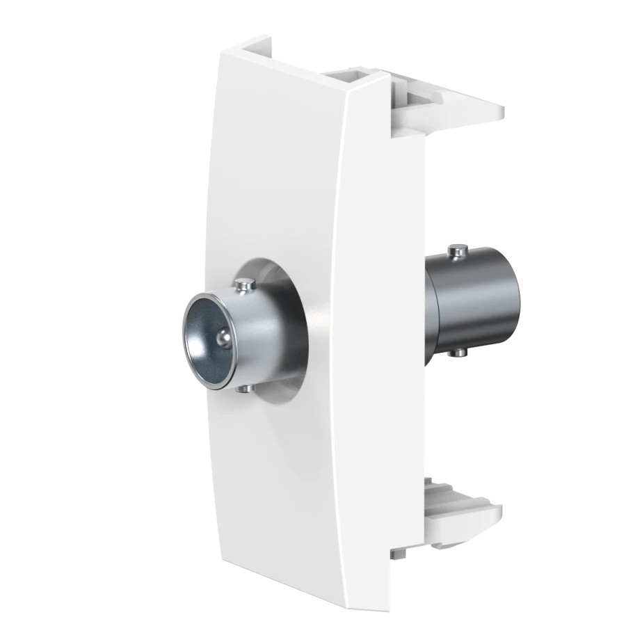 CADUCEUS ALING MODE Hidden Installation BNC/BNC Socket, 1M, White, Art. 6628.0