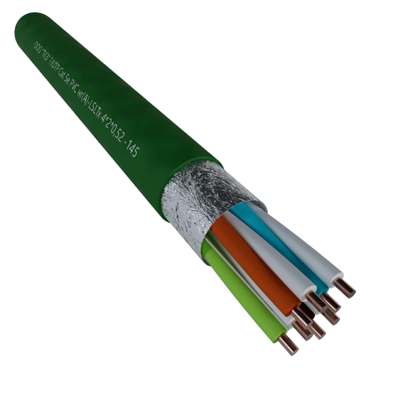 كابل مزدوج ملتوي عالي التردد F/UTP Cat 5e PVC ng(A)-LSLTx 8x2x0.50