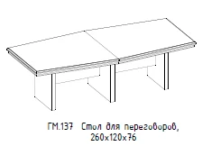 Hamilton Conference Table, Model GM 137