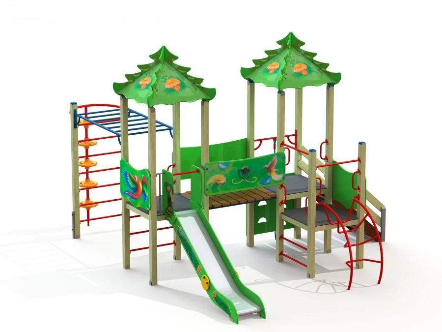 Children's Play Complex with Artistic Design, Height 1200 mm