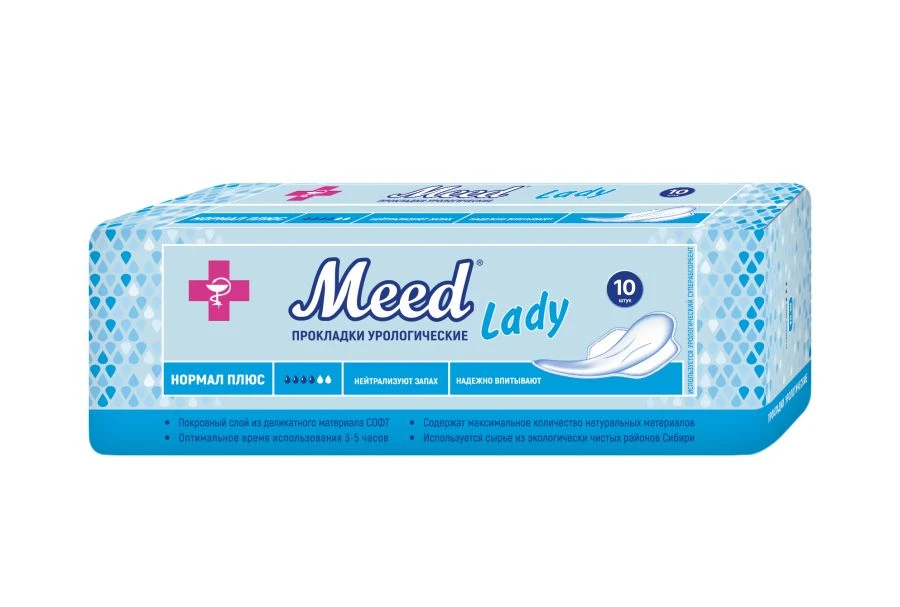 Meed Urological Pads Normal Plus for Light Urinary Incontinence