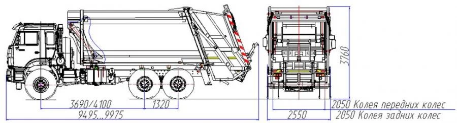 Rear-Loading Garbage Truck Model MK-4544-19