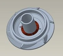 Floating Working Wheel D2400N, Shaft 0.68 inch, Ni-Resist