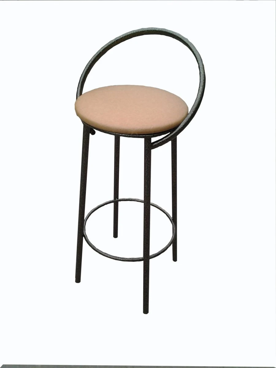 Stylish Bar Stool with Metal Frame