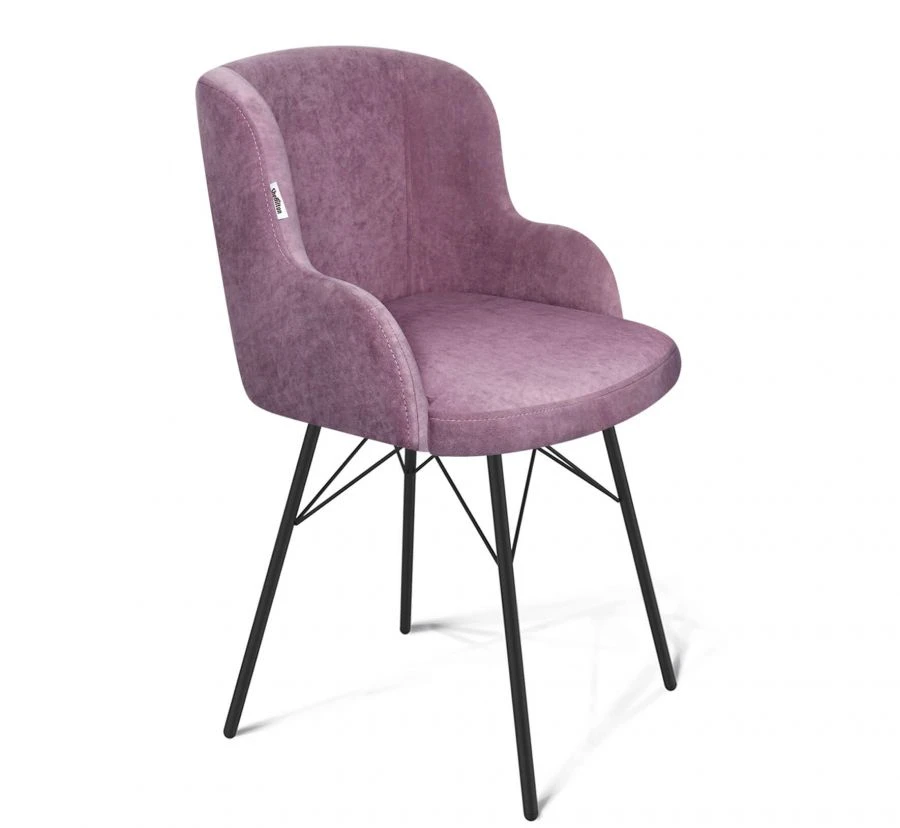 Reliable Metal Frame Chair with Microvelvet Upholstery SHT-ST39/S64