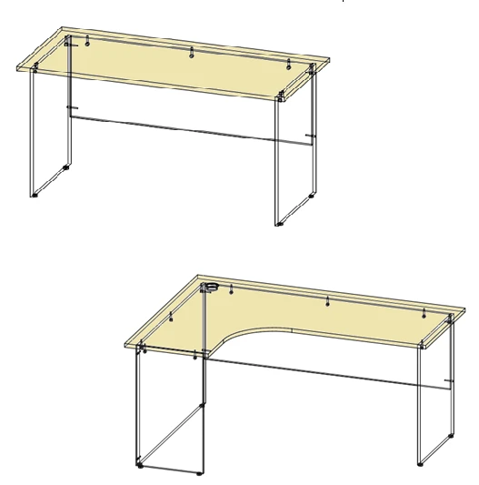 Wooden Writing Desks for Administrative Offices, Model MP-ST-01