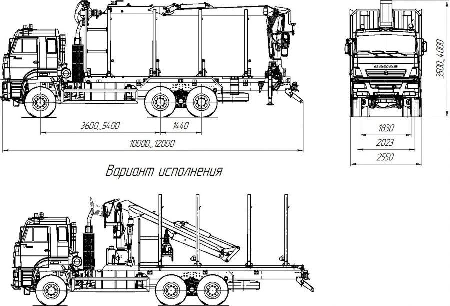 Timber Transport Truck with Crane Model 5908EA