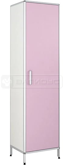 Round Aluminum Frame Wardrobe with 4 Shelves, Model ШКМКн