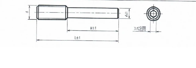 برغي ضغط فولاذي M7 17 مم