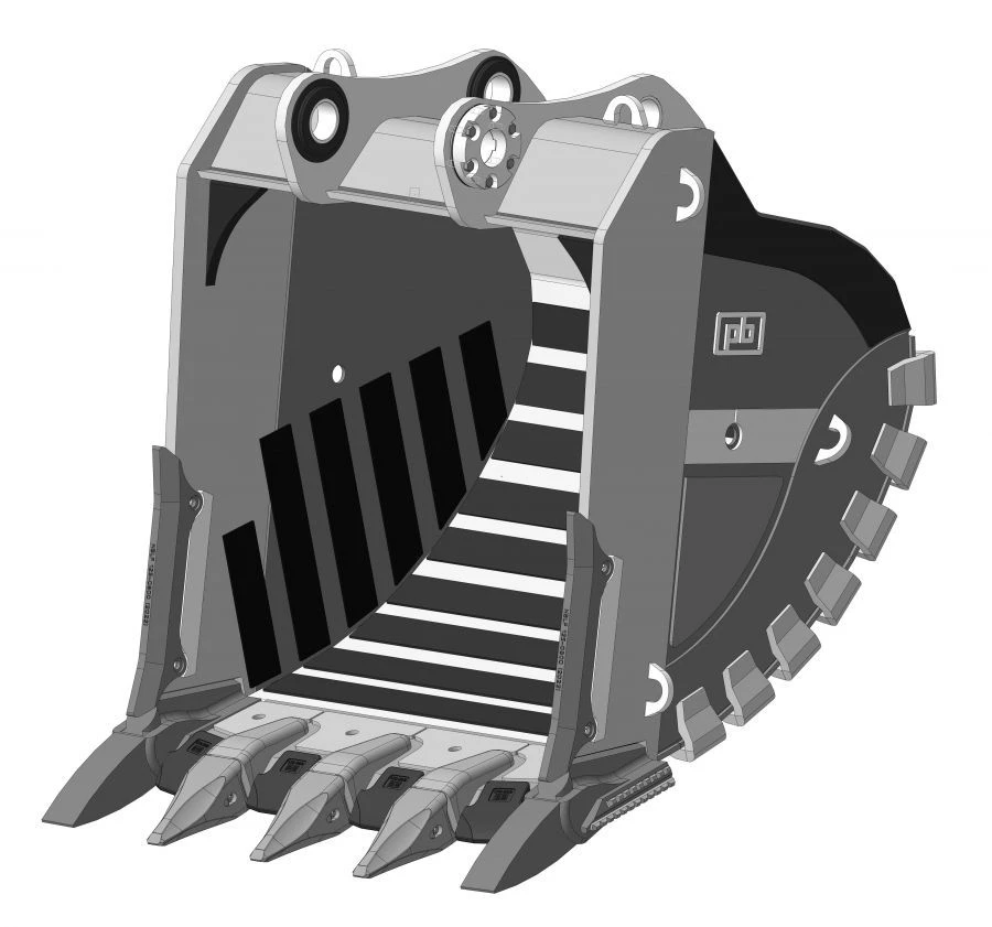 RDX-123.235d-X15CC(5)WS Heavy-Duty Rock Bucket